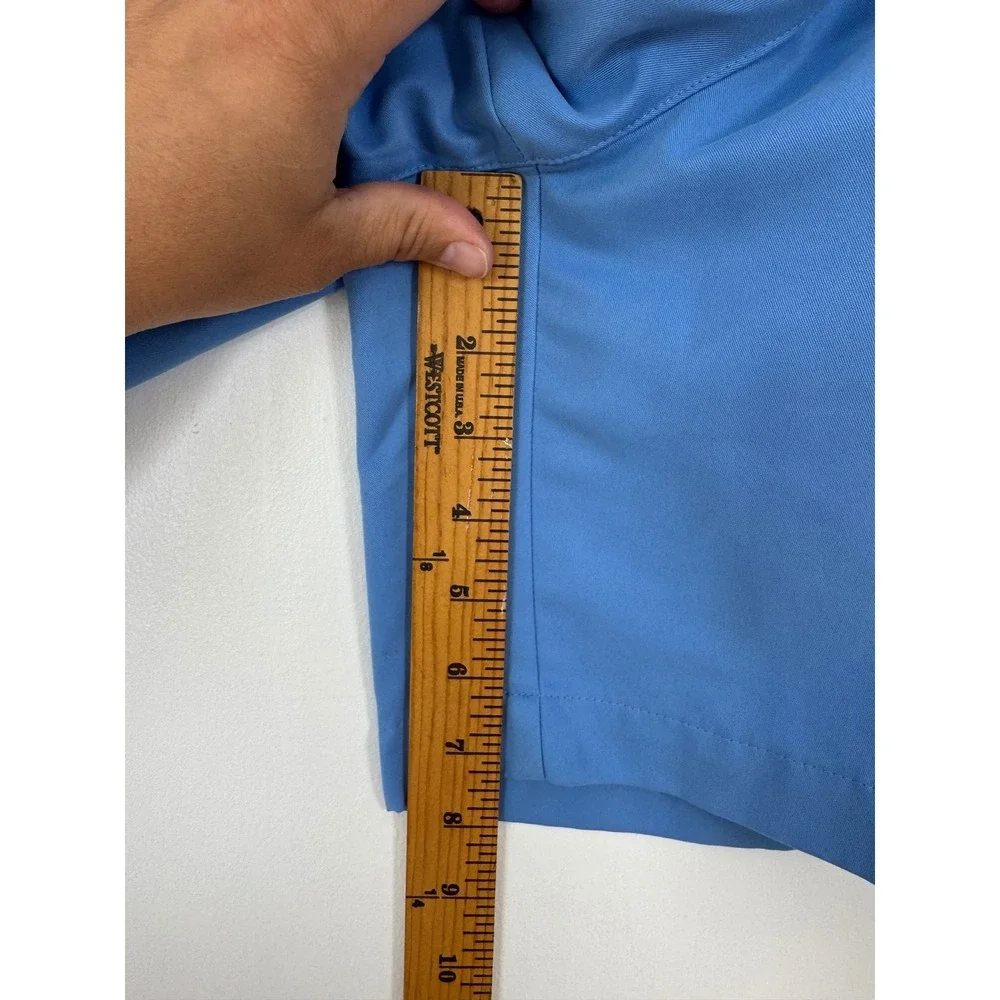 Coastal Karen Scott Sport‎ Womens 18 Shorts Blue Pleated Elastic Back High Rise